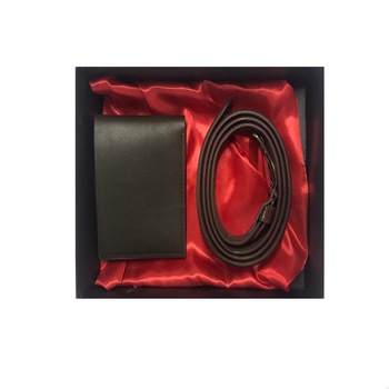 Set portofel si curea piele culoarea marou de la bovis js21 Set portofel si curea piele culoarea marou de la bovis js21