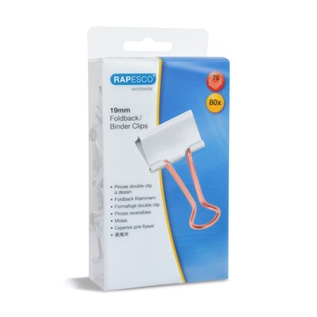 Set 80 clipsuri 19mm albe Set 80 clipsuri 19mm albe