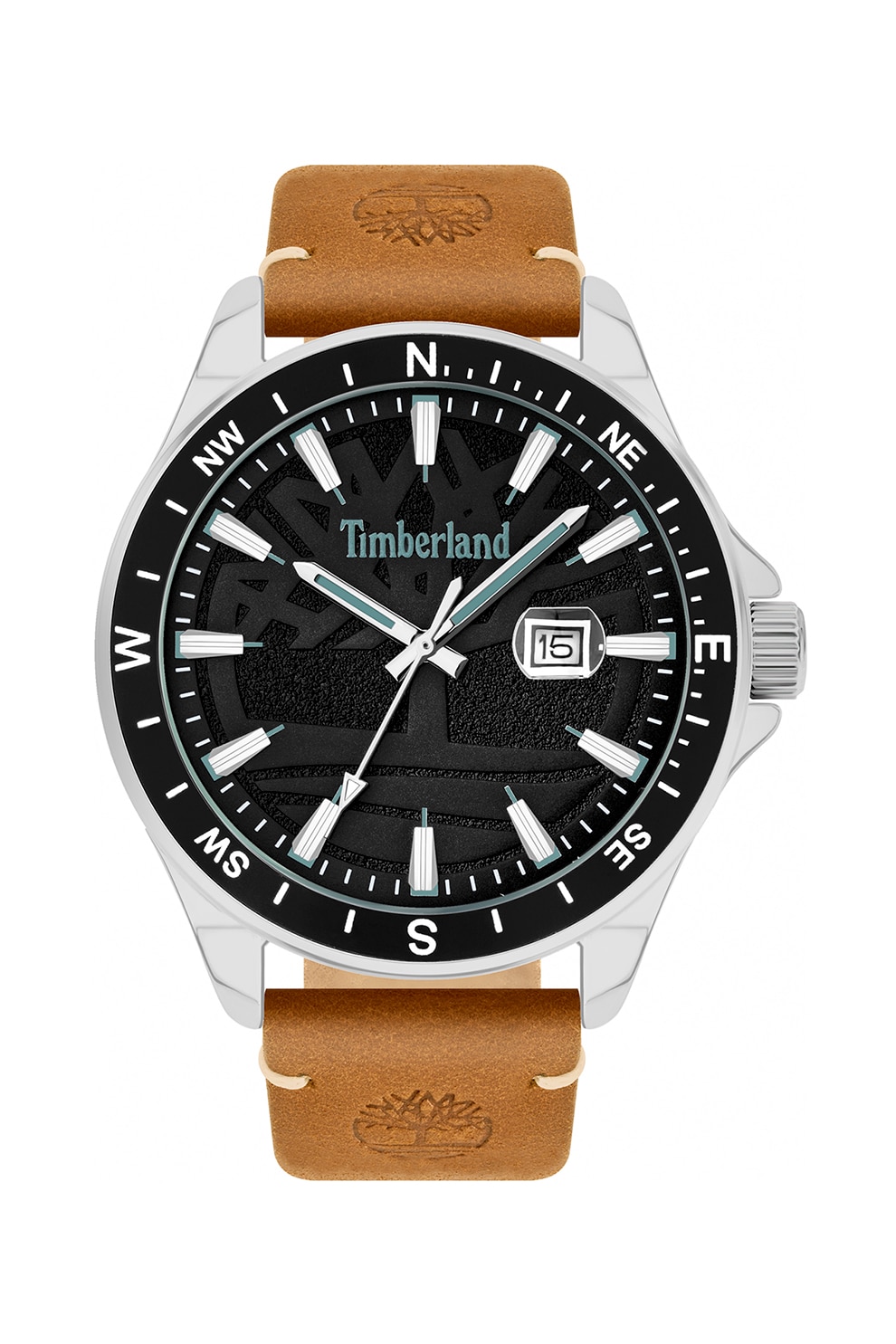 Timberland, Ceas analog cu o curea de piele, Maro camel