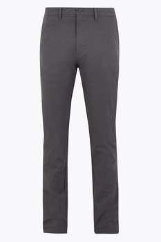 Marks & Spencer, Pantaloni chino slim fit elastici, Gri inchis