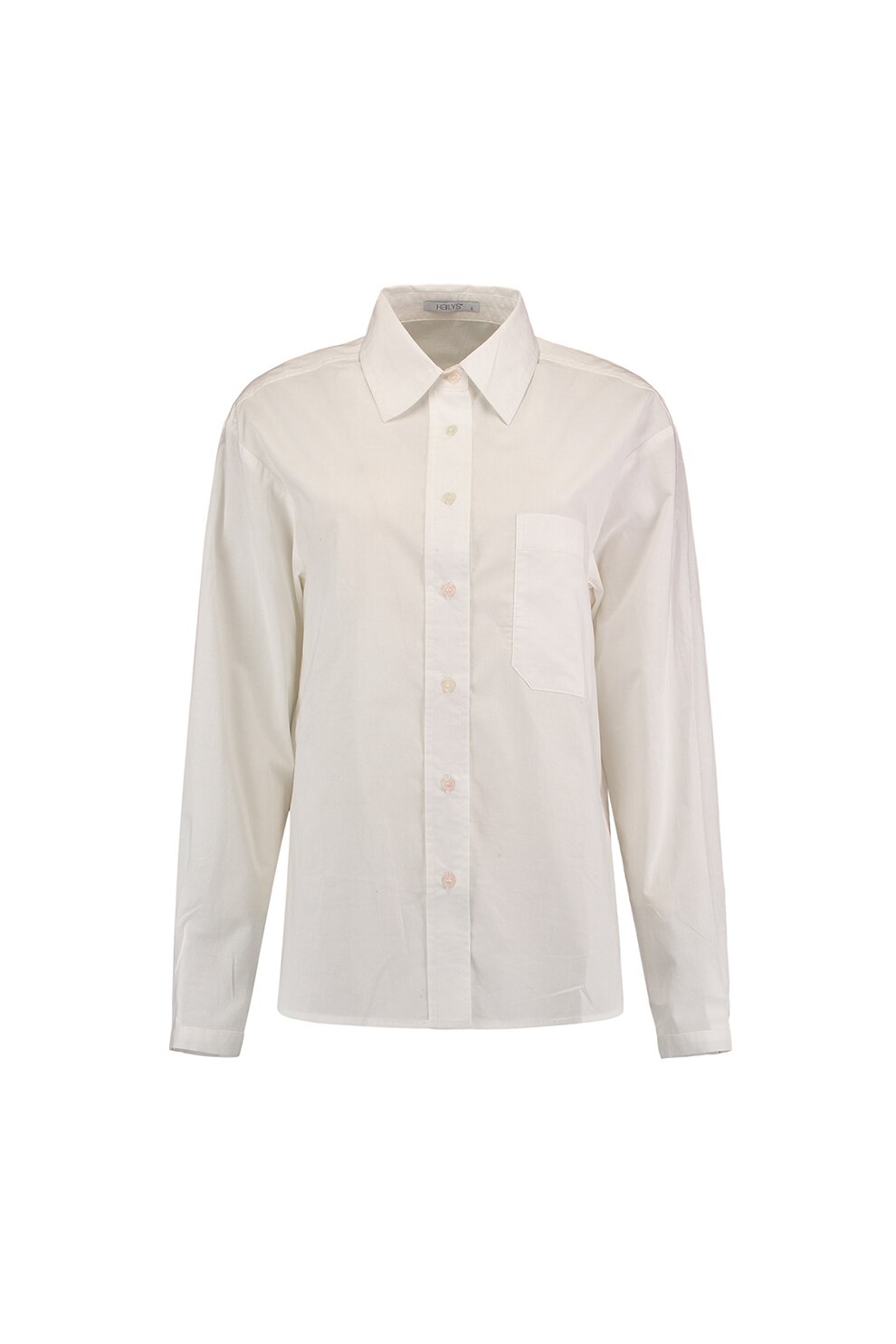 Haily's, Camasa de bumbac cu buzunar aplicat, Alb fildes, L