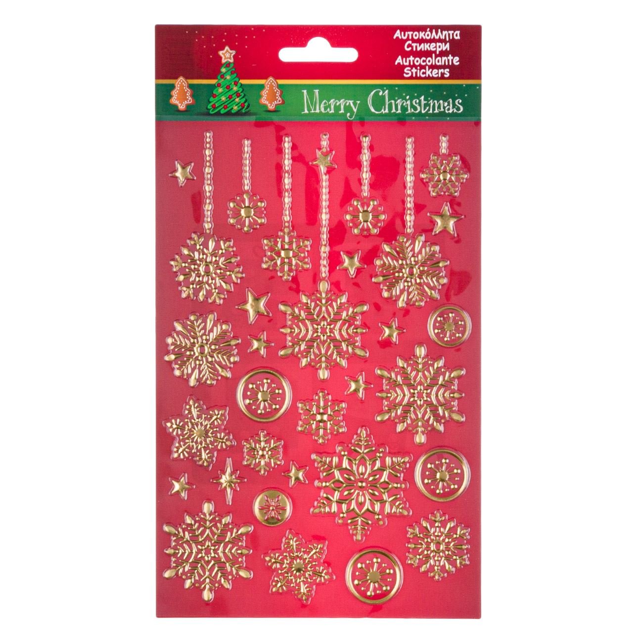 Set 32 stickere decorative de Craciun, 14 x 25 cm