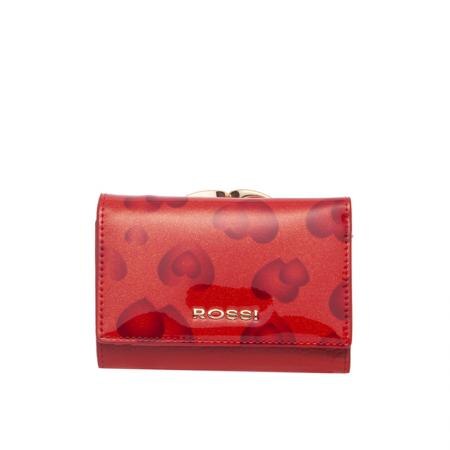 Portofel Rossi, RSC0021, Rosu, Piele naturala