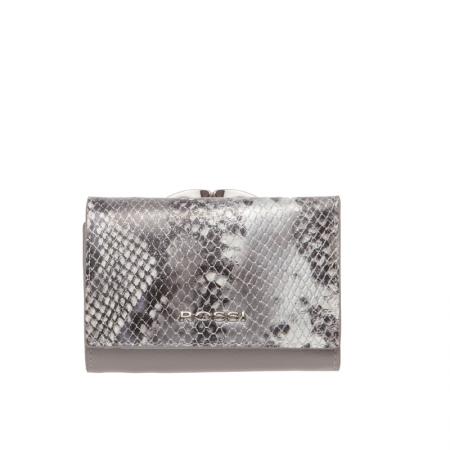 Portofel Rossi, RSC0025, Gri piton, Piele naturala