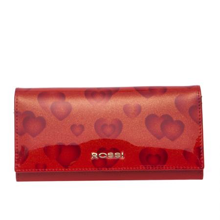 Portofel Rossi, RSC0121, Rosu, Piele naturala