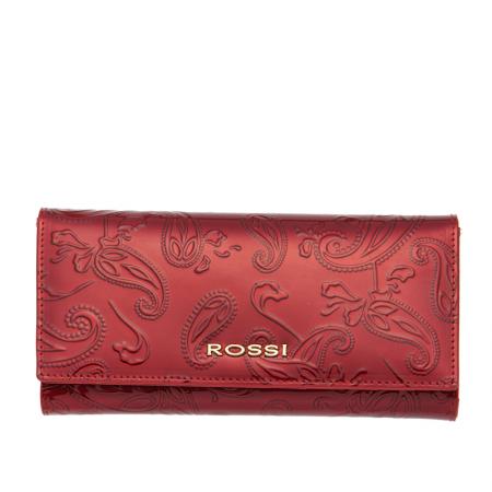 Portofel Rossi, RSC0103, Rosu, Piele naturala