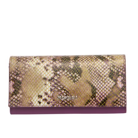 Portofel Rossi, RSC0123, Violet piton, Piele naturala