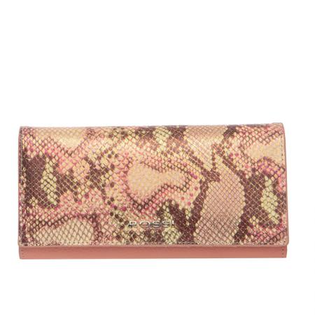 Portofel Rossi, RSC0124, Roz piton, Piele naturala