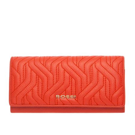 Portofel Rossi, RSC0129, Coral, Piele naturala