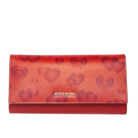 Portofel Rossi, RSC0221, Rosu, Piele naturala