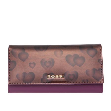 Portofel Rossi, RSC0222, Violet, Piele naturala