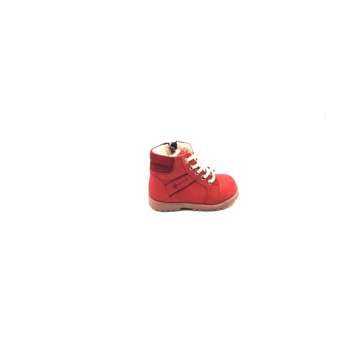 Ghete copii Sibel Bebe EVO1184, ortopedice, imblanite, piele intoarsa, Rosu, numarul
