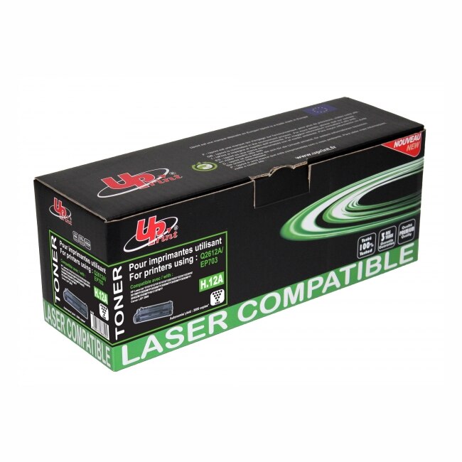 Cartus toner UPRINT Q2612A/EP703, 2000 pagini, HP/CANON, Negru