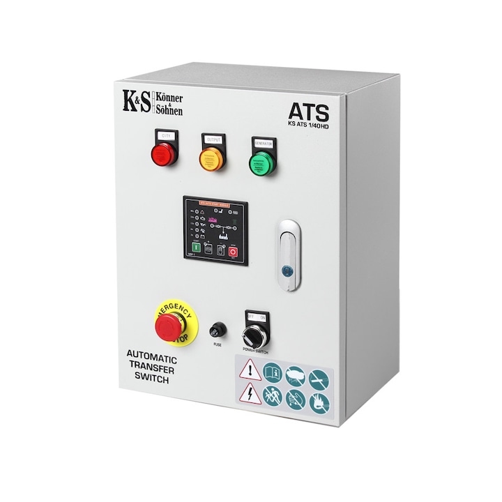Универсален блок ATS-KÖNNER & SÖHNEN-KS ATS 4/63HD за автоматично превключване към аварийно захранване, 230V∼;63А/ 400V;3∼;120А