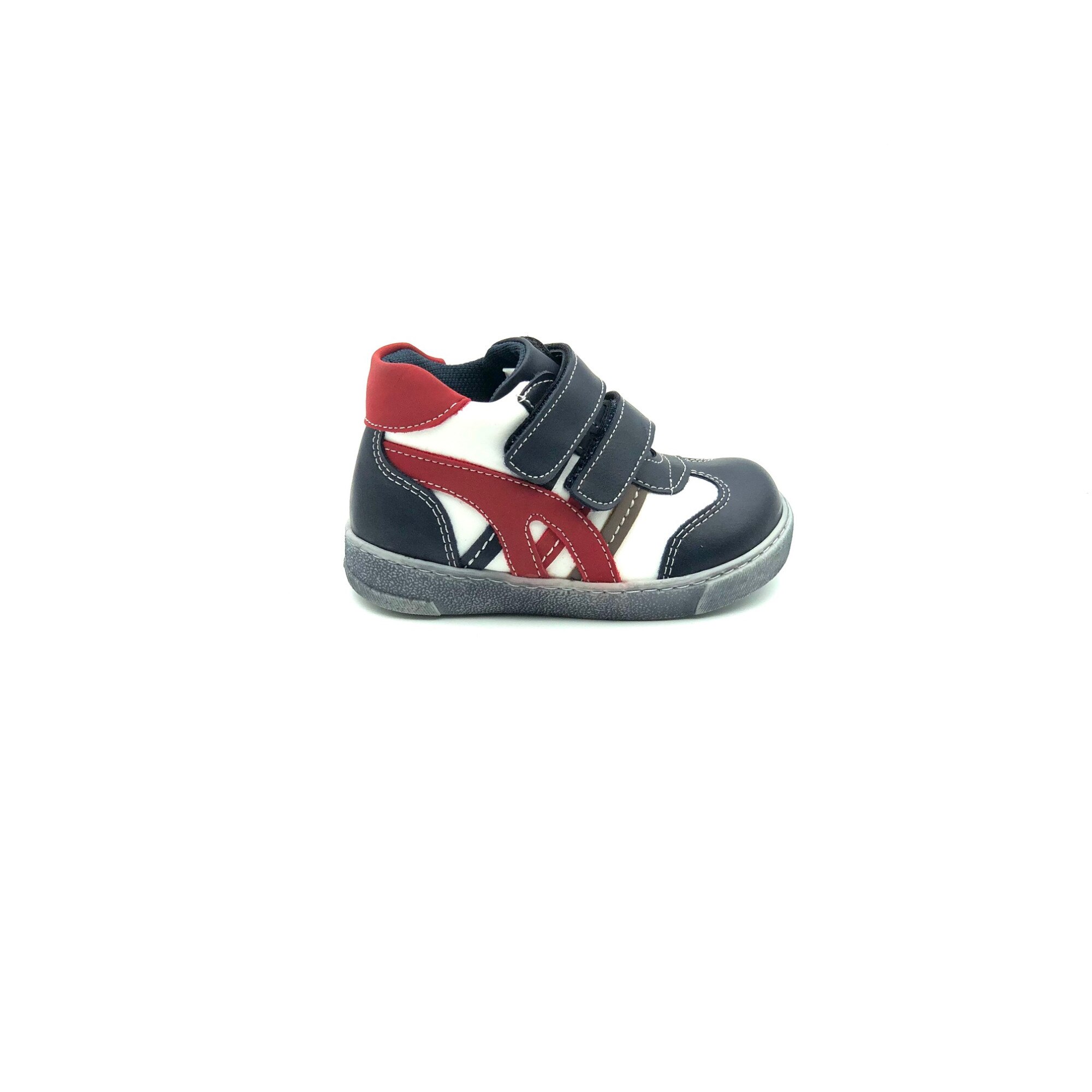 Ghete copii Sibel Bebe EVO1203, ortopedice, piele naturala, Alb/Bleumarin, numar