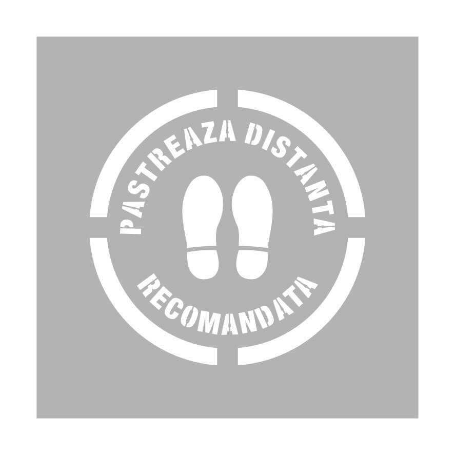 Sablon Pastrati Distanta, 40x40 cm, PET-G