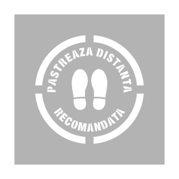 Sablon Pastrati Distanta, 40x40 cm, PET-G Sablon Pastrati Distanta, 40x40 cm, PET-G