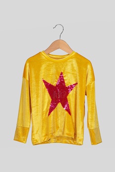Agatha Ruiz de la Prada, Bluza cu stea din paiete, Galben Agatha Ruiz de la Prada, Bluza cu stea din paiete, Galben