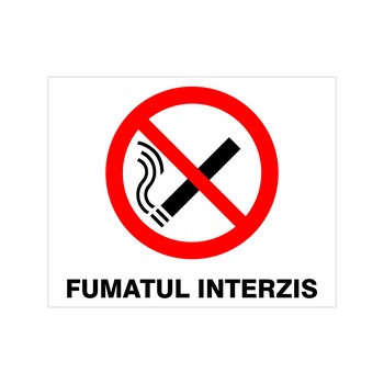 Set 5 buc indicatoare Fumatul interzis, 15x12 cm PVC rigid Set 5 buc indicatoare Fumatul interzis, 15x12 cm PVC rigid