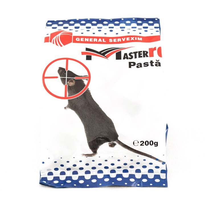 Otrava soareci si sobolani MasterRAT Forte pasta albastra 200 gr.