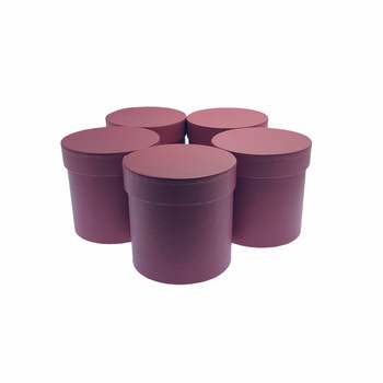 Set Atelier 5 cutii decorative cu capac pentru aranjamente si cadouri, Carton, 12 cm, Mov liliachiu Set Atelier 5 cutii decorative cu capac pentru aranjamente si cadouri, Carton, 12 cm, Mov liliachiu