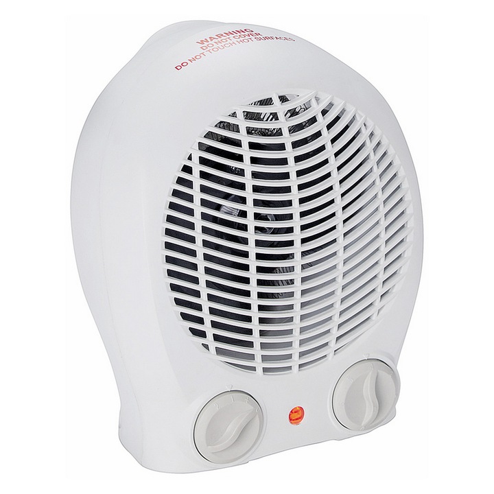 Отоплител за офис, 2000 W, максимална отопляема повърхност 20 m², бял