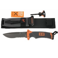 Cutit profesional de supravietuire cu teaca,amnar pentru aprins focul si ghid de supravietuire 25 cm