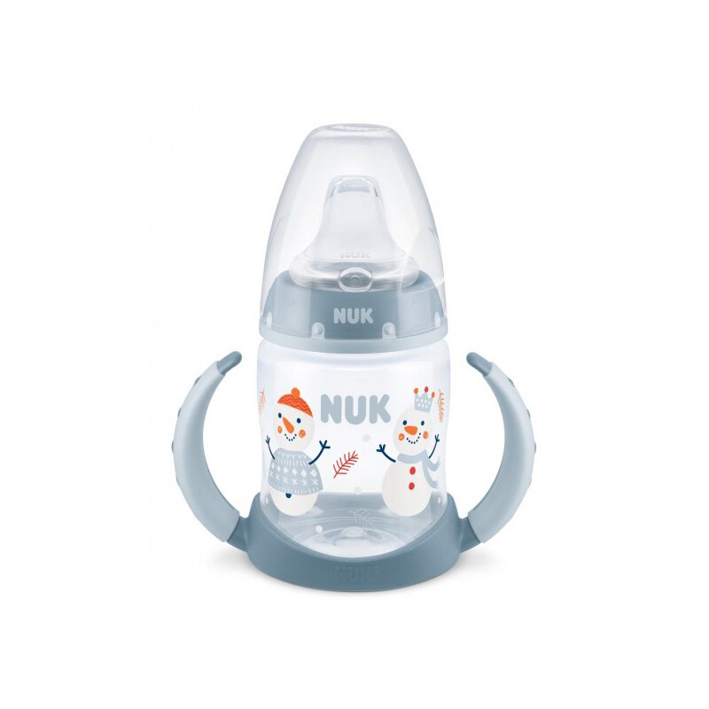 Biberon cu cioc si manere 150 ml Nuk First Choice 215293A, Gri 6-18 luni
