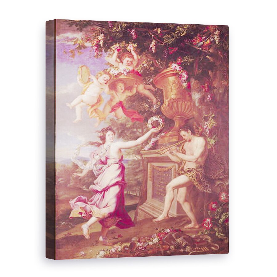 Tablou canvas - Alexandre Ubelesqui - Dansul unei nimfe si al unui satyr, 75 x 100 cm