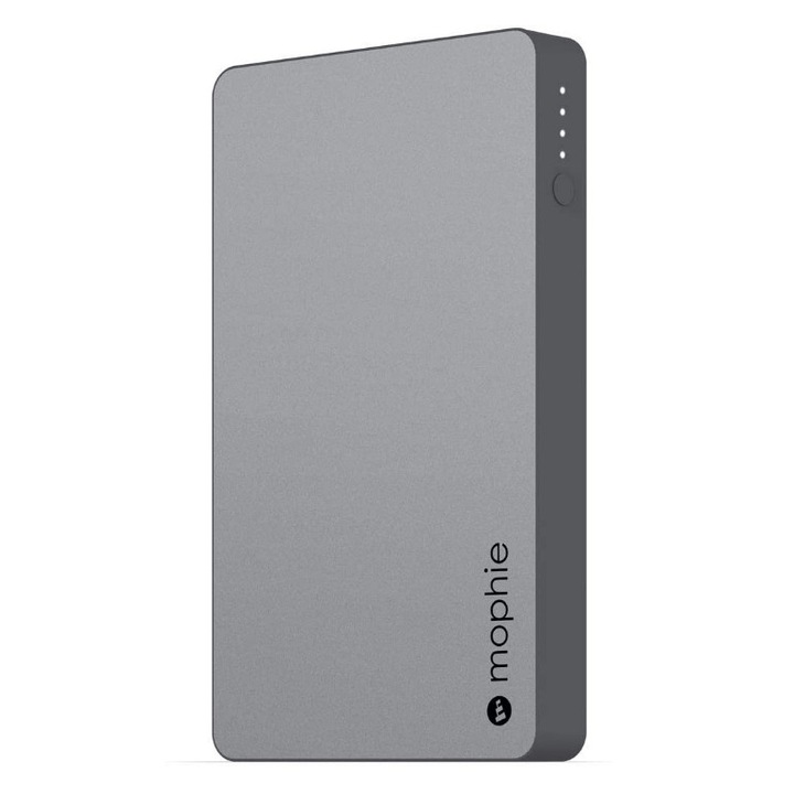 Външна батерия Mophie Powerstation 5050mAh With Lightning Connector, с два USB изхода, Lightning вход, сив