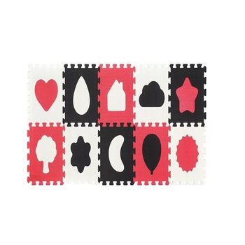 Puzzle covoras 10 piese pentru copii BabyOno 395/01, Multicolor Puzzle covoras 10 piese pentru copii BabyOno 395/01, Multicolor