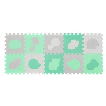 Puzzle covoras 10 piese pentru copii BabyOno 396/01, Multicolor Puzzle covoras 10 piese pentru copii BabyOno 396/01, Multicolor