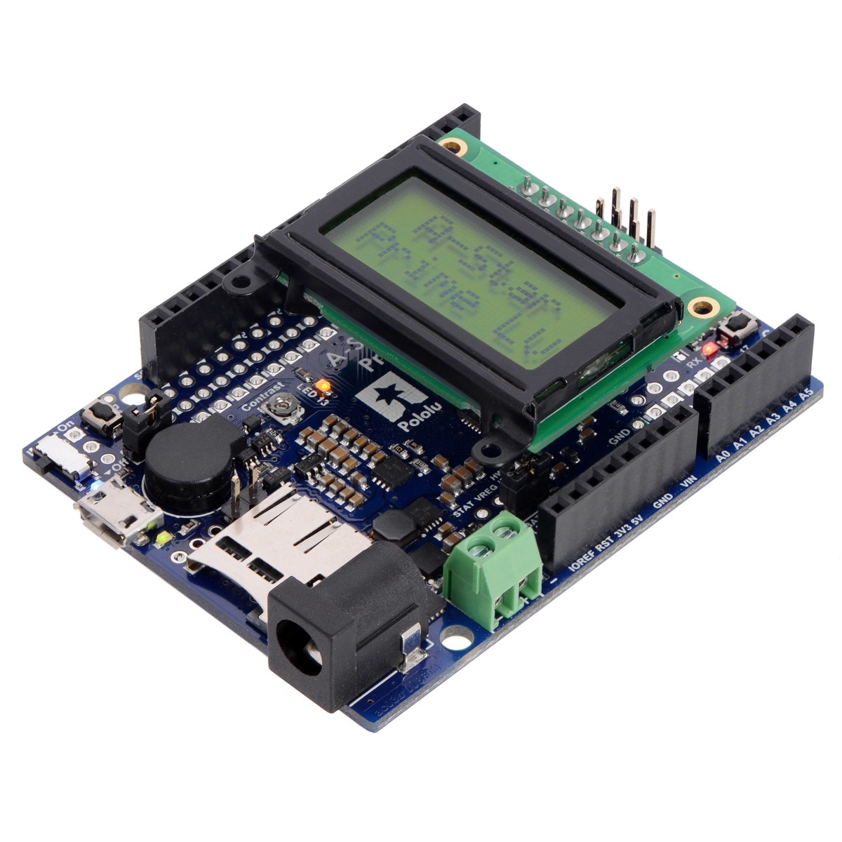 Placa dezvoltare Pololu A-Star 32U4 Prime LV cu microSD si LCD