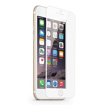 Geam protectie pentru Iphone 6, 6s, cu rama alba Geam protectie pentru Iphone 6, 6s, cu rama alba