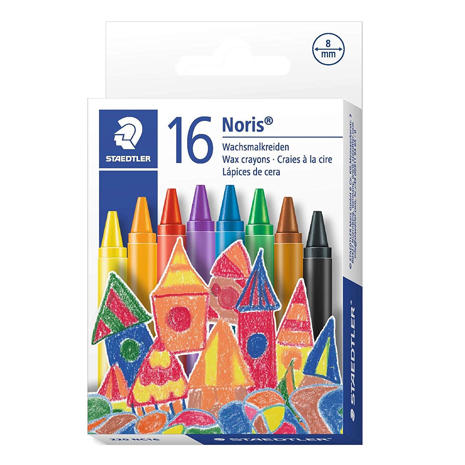 Creioane colorate cerate 16 culori / set Staedtler ST220NC16