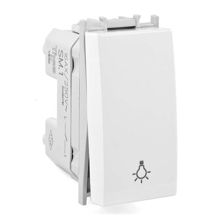 Intrerupator scara cu revenire Optima ,modular, alb