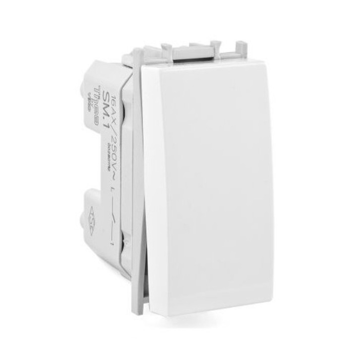 Intrerupator 2 circuite Optima, Modular, Alb