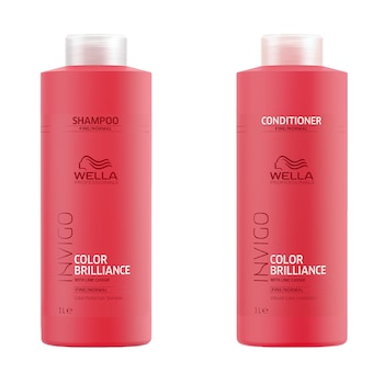 Pachet promo Wella Professionals Invigo Brilliance: Sampon, 1000 ml + Balsam de par, 1000 ml Pachet promo Wella Professionals Invigo Brilliance: Sampon, 1000 ml + Balsam de par, 1000 ml