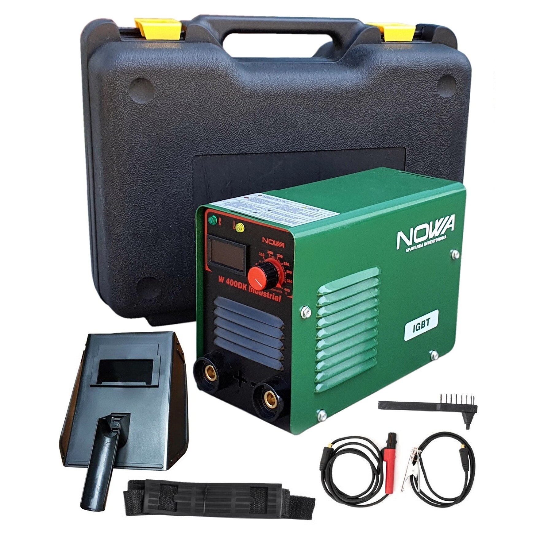 Set Aparat de sudura tip invertor NOWA 400A, Cutie transport inclusa