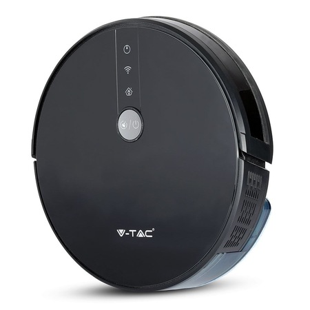 Robot de aspirare V-TAC 8650, Consum 17.05 Kw, giroscop, V-TAC, functie de aspirare si mop, 600ml, 14.4V, Li-ion, 2500mAh, Black