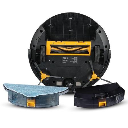 Robot de aspirare V-TAC 8650, Consum 17.05 Kw, giroscop, V-TAC, functie de aspirare si mop, 600ml, 14.4V, Li-ion, 2500mAh, Black