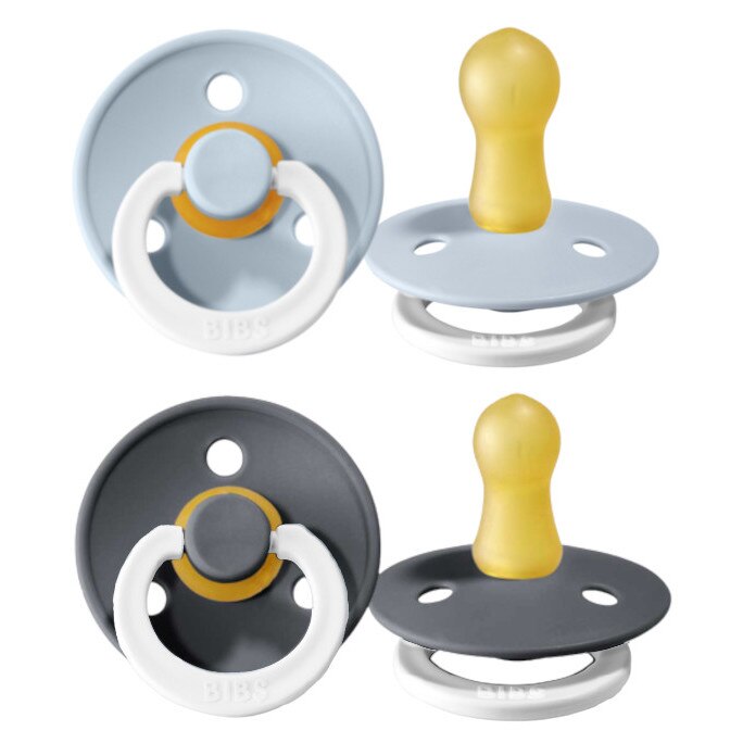 Pachet 2 Suzete BIBS Colour Iron Night / Baby Blue Night 6-18 luni