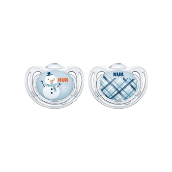 Set 2 suzete ortodontice din silicon Nuk 175229, Albastru 0-6 luni Set 2 suzete ortodontice din silicon Nuk 175229, Albastru 0-6 luni