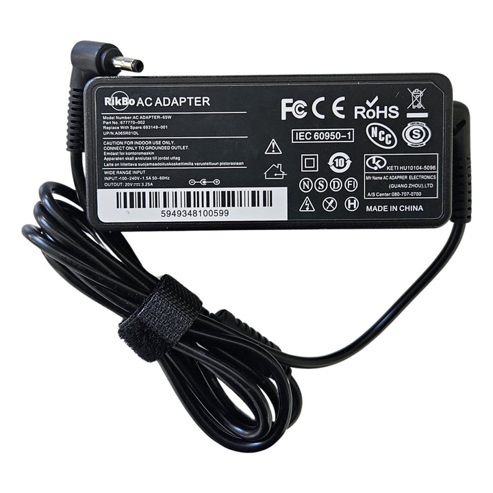 Incarcator Laptop Lenovo, 20V 3.25A, 65W mufa 4.0x1.7mm Compatibil Yoga 510 530 710 720, 740 IdeaPad 100 300 500 700 Ideapad 3 ideapad 5 Flex