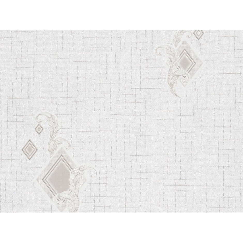 Tapet Slavyanski Oboi, Caro 8150-01, semilavabil, imitatie tesatura cu decor, hartie, duplex, crem-bej