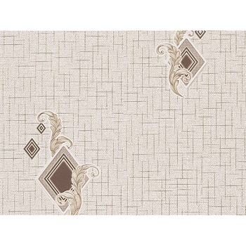 Tapet Slavyanski Oboi, Caro 8150-02, semilavabil, imitatie tesatura cu decor, hartie, duplex, bej-maro Tapet Slavyanski Oboi, Caro 8150-02, semilavabil, imitatie tesatura cu decor, hartie, duplex, bej-maro