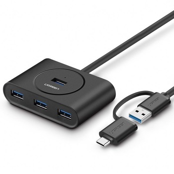 Hub Usb Ugreen si Usb c Cu 4 Porturi Otg Hub Usb Ugreen si Usb c Cu 4 Porturi Otg