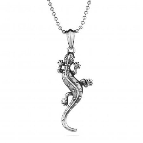 Medalion pentru barbati Silver Flame, JX2083,Soparla