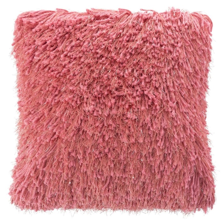 Celia szőrme hatású hatású díszpárnahuzat Korall 40 x 40 cm - HS349684