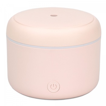 Difuzor de Aroma cu Ultrasunete Turbionaire Puck Blush, 7 Lumini LED interschimbabile, 5 W, Silentios, Portabil, Posibilitate alimentare USB, Oprire automata Difuzor de Aroma cu Ultrasunete Turbionaire Puck Blush, 7 Lumini LED interschimbabile, 5 W, Silentios, Portabil, Posibilitate alimentare USB, Oprire automata